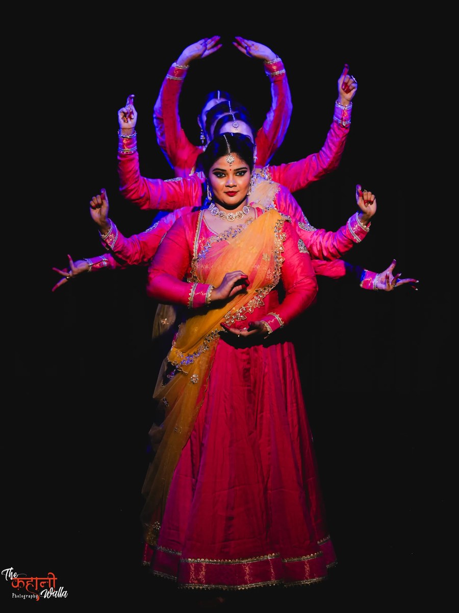 Dr. Stuti Pandey performing Kathak as Durga