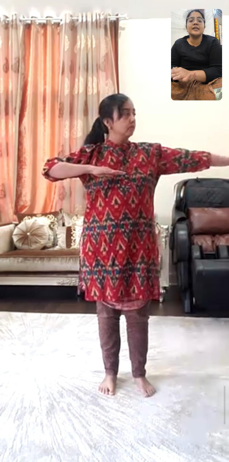 Student in online class