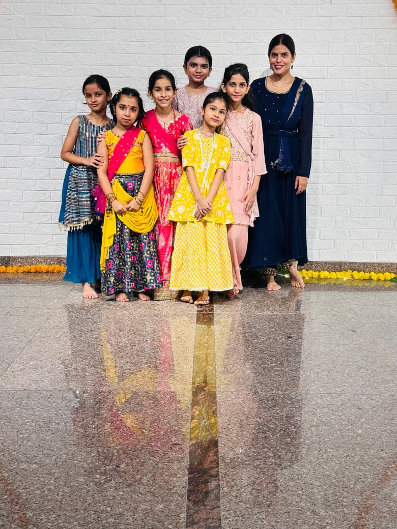 Students and teacher at recital day